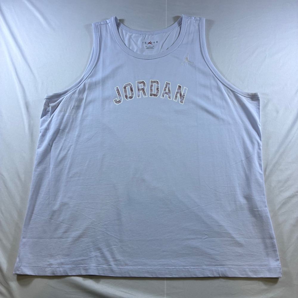 Jordan Mens XXL Tank Top Sleeveless Graphic Jumpman Logo Baby Blue